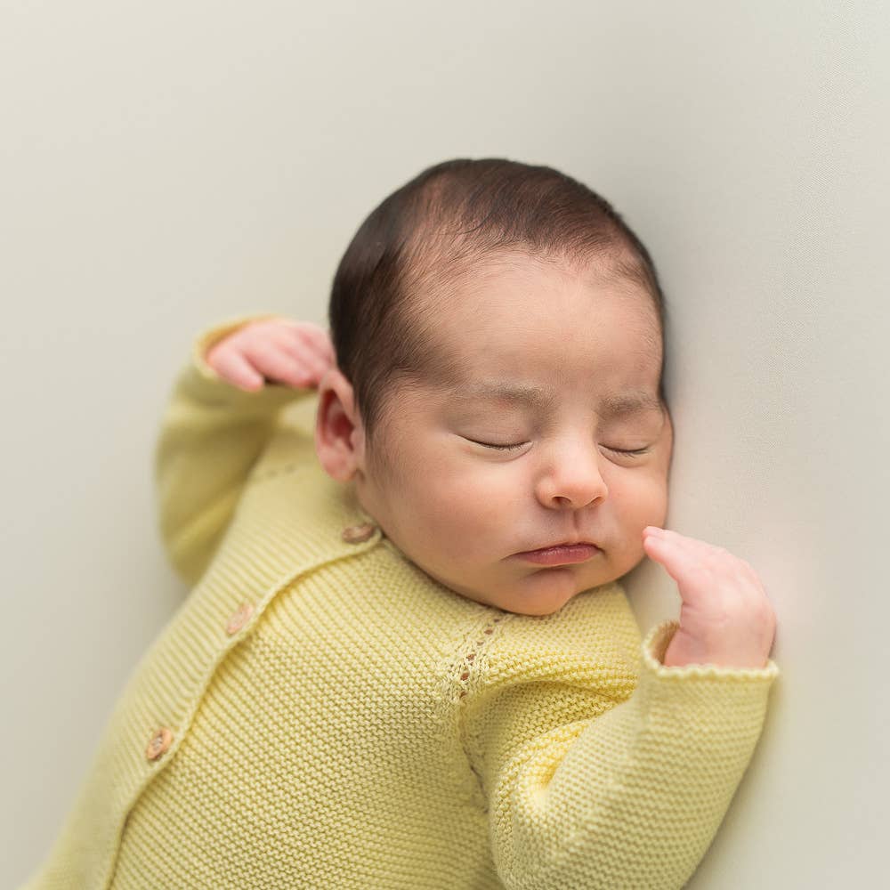 Set for newborn in organic cotton - Light yellow