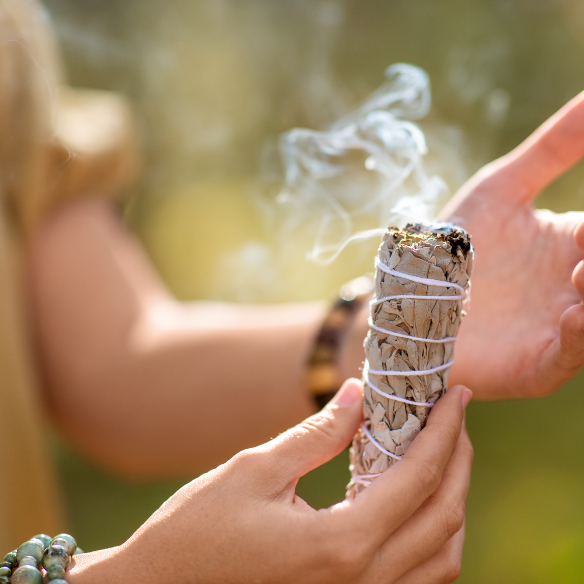 White sage ritual - incense bundle
