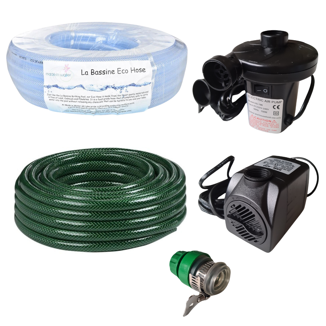 Accessory set for birth pool