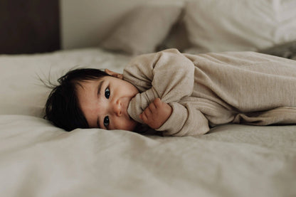 Sleep suit for baby in 100% merino wool