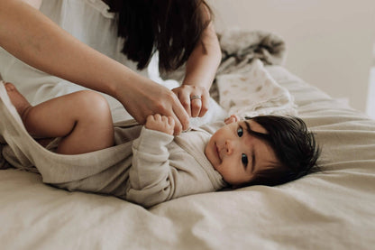 Sleep suit for baby in 100% merino wool