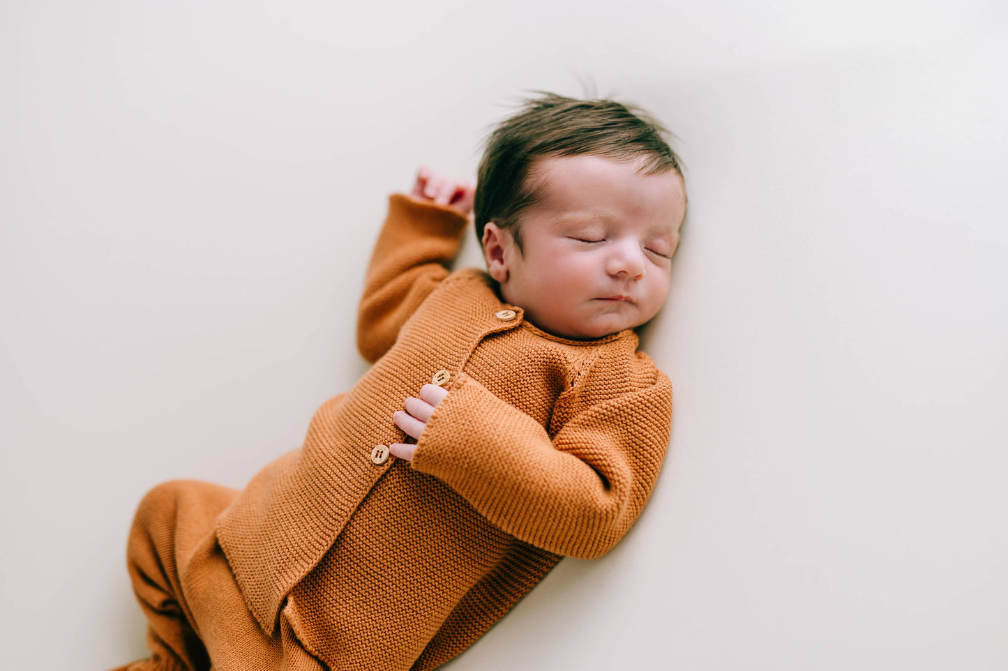Newborn set in organic cotton - Rust Red