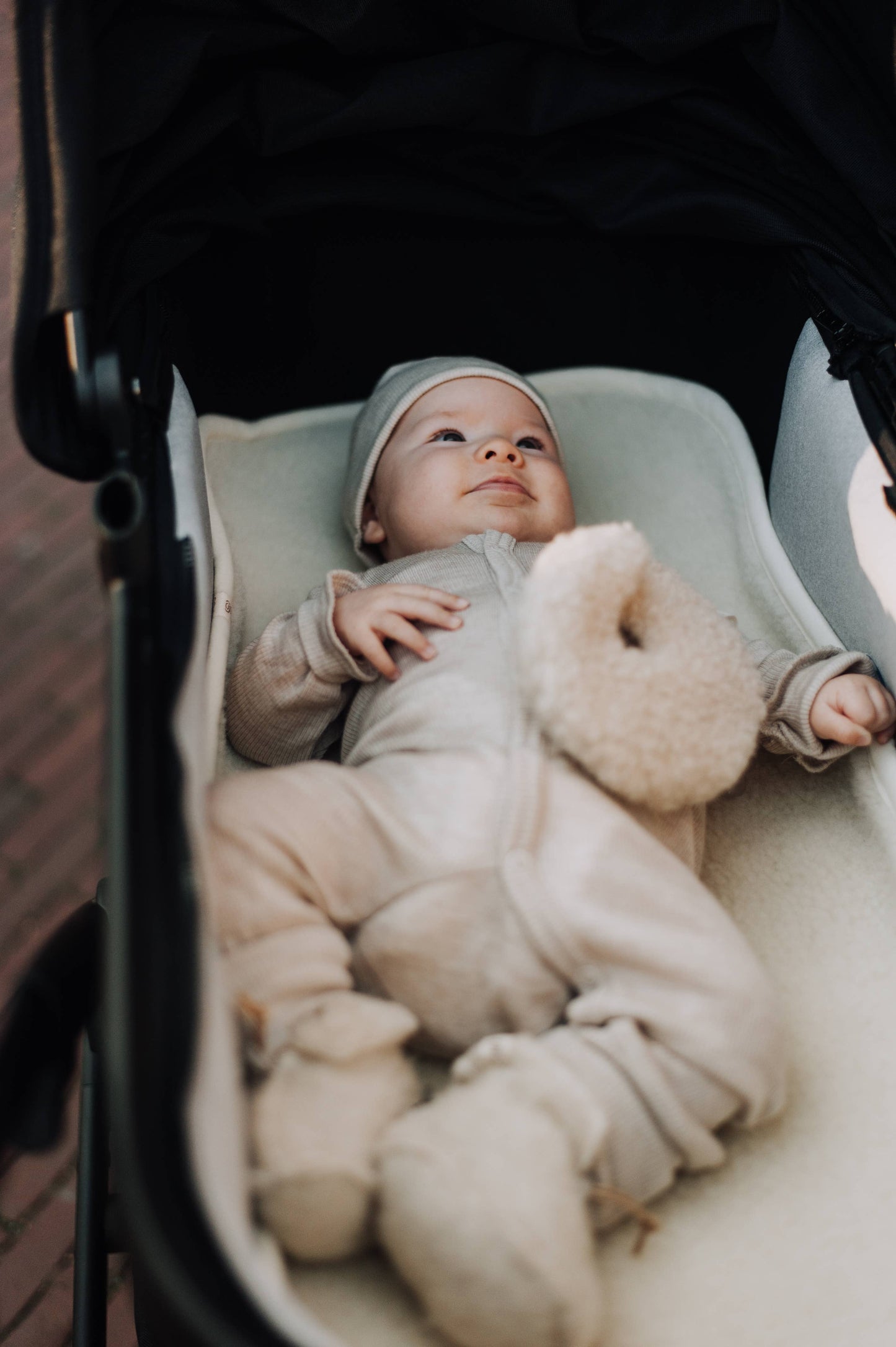 Stroller pad in 100% merino wool 35x75 cm