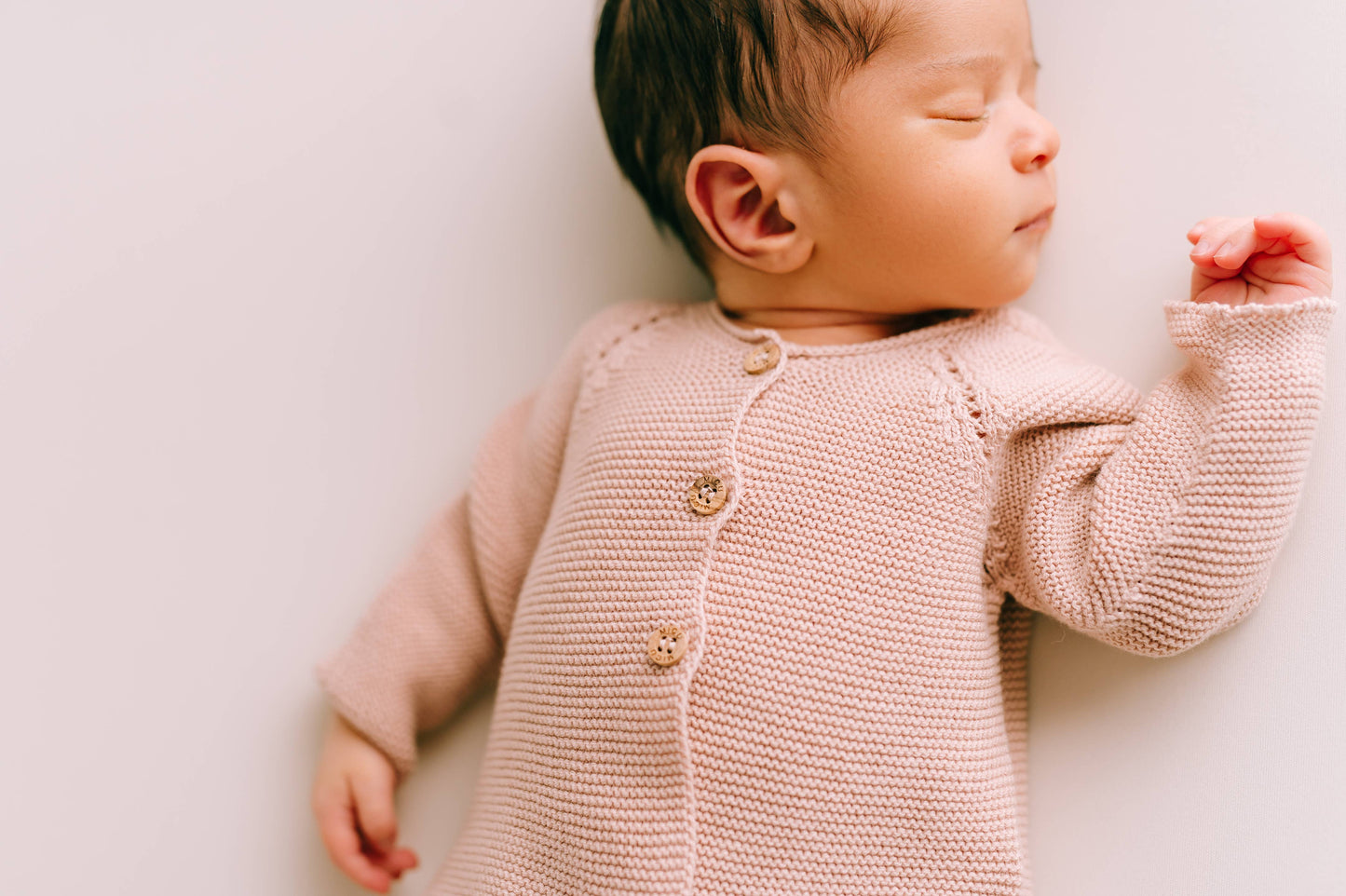 Newborn set in organic cotton - Dusty Pink