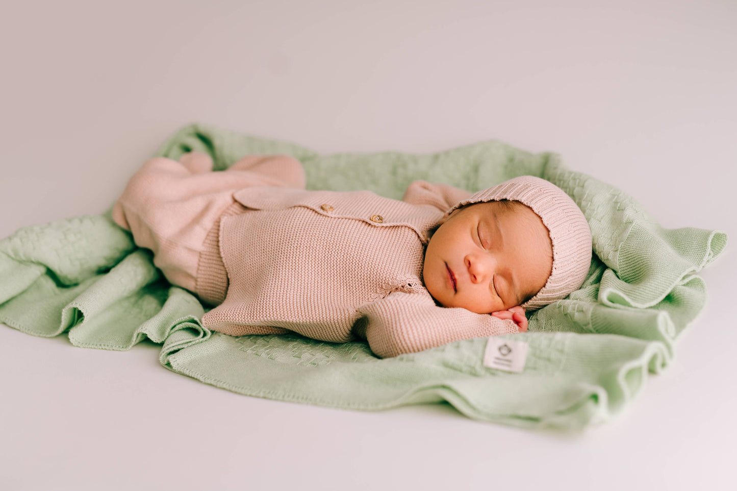 Newborn set in organic cotton - Dusty Pink