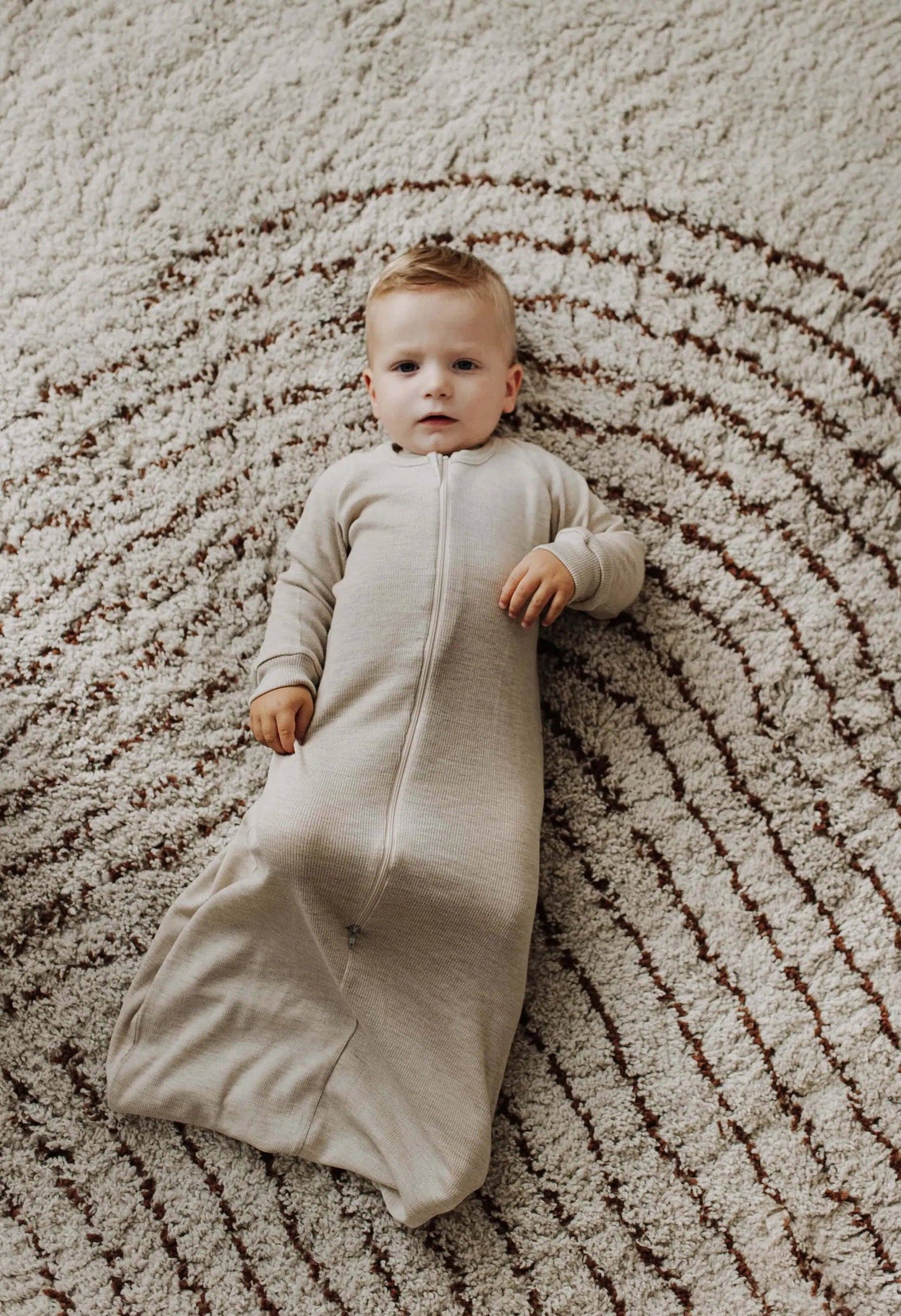 Sleep suit for baby in 100% merino wool
