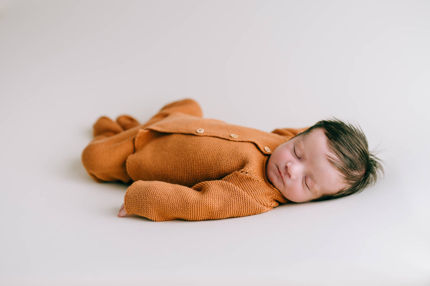 Newborn set in organic cotton - Rust Red
