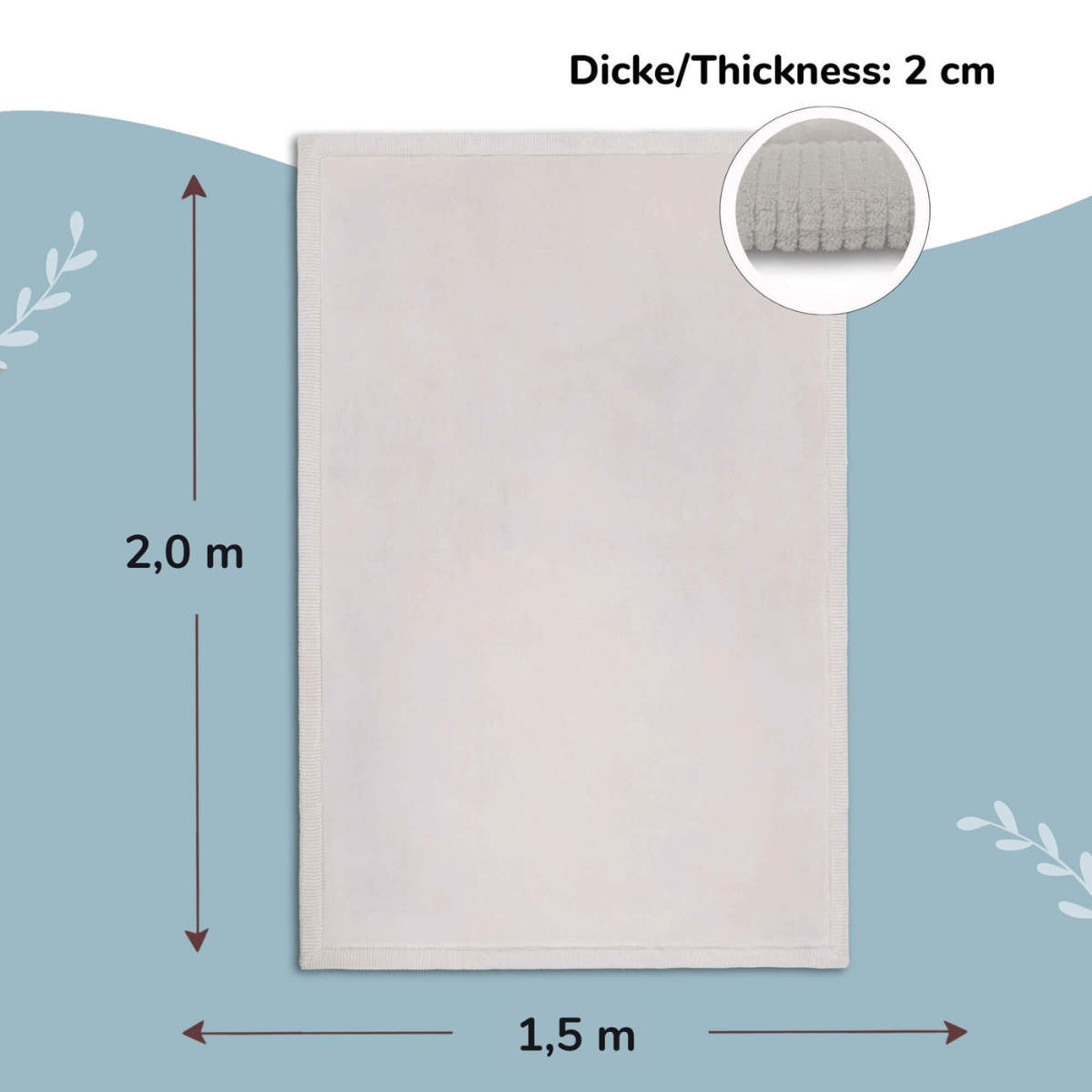 Play mat in memory foam 200x150 cm