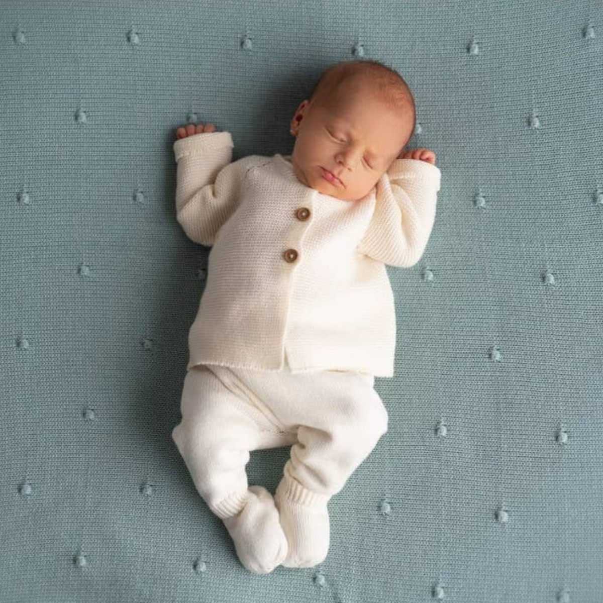 Newborn set in organic cotton - Ecru