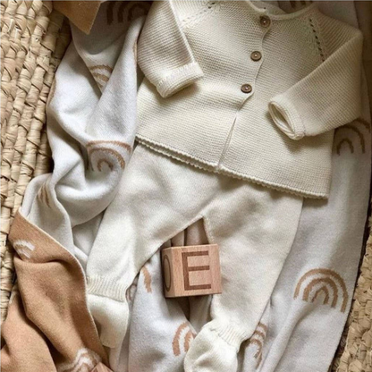 Newborn set in organic cotton - Ecru